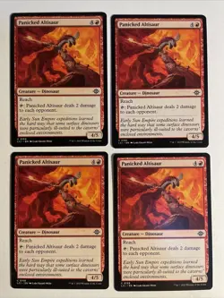 4x Mtg Lost Caverns Of Ixalan Panicked Altisaur NM/M Magic The Gathering - Image 1