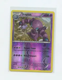 2015 English Pokemon Trading Card XY Breakpoint Reverse Holo 054 Drapion - Image 1