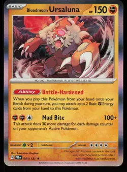 Bloodmoon Ursaluna 054/131 Holo Rare Prismatic Evolutions Pokemon Holo Near Mint - Image 1