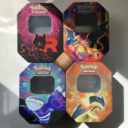 EMPTY Pokemon TCG Big Tins x 4 Modern/ Vintage HGSS, Phantasmal, Azure, Destined - Image 1