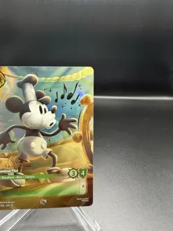 2025 Disney Lorcana Fabled Mickey Mouse Steamboat Pilot Enchanted 231/204 EN - Image 2