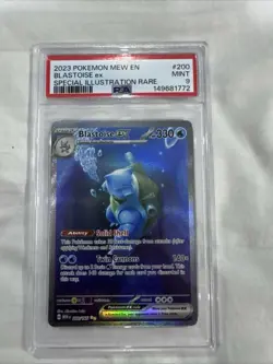 Pokemon TCG Blastoise EX 200/165 Sv: Scarlet & Violet 151 PSA 9 Mint - Image 1