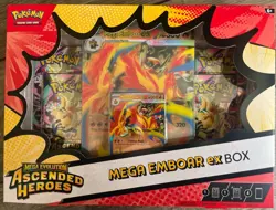 Pokemon TCG Mega Evolution Ascended Heroes Mega Emboar ex Box New & Sealed - Image 2
