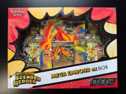 Pokemon TCG Mega Evolution Ascended Heroes Mega Emboar ex Box New & Sealed - Image 1
