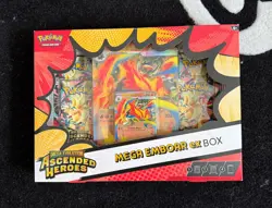 Pokemon TCG Mega Evolution Ascended Heroes Mega Emboar EX Box BRAND NEW SEALED - Image 1