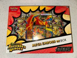 Pokemon TCG Mega Evolution Ascended Heroes Mega Emboar ex Box New & Sealed - Image 1