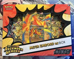 Pokemon TCG: Mega Evolution Ascended Heroes Mega Emboar Ex Box x6 - New & Sealed - Image 2