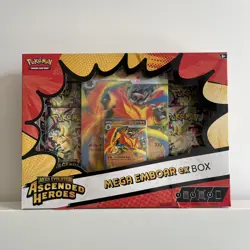 Pokemon TCG Mega Evolution Ascended Heroes Mega Emboar ex Box New & Sealed - Image 1