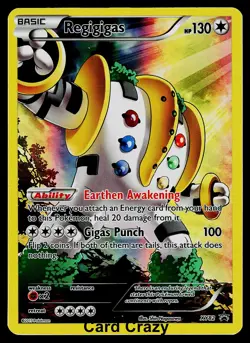 Regigias XY82 - Black Star Promo - Full Art Holo Pokemon Card Near Mint - Image 1