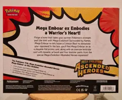 Pokemon Mega Evolution Ascended Heroes Mega Emboar EX Box TCG - SEALED NEW - Image 2