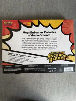 Pokemon Mega Evolution Ascended Heroes Mega Emboar EX Box TCG - SEALED NEW - Image 2