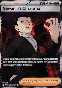 Pokemon TCG Scarlet & Violet 151: Giovanni's Charisma SR 197/165 NM/M - Image 1