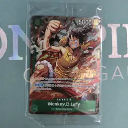 P-135 Release Event Winner Monkey D Luffy Mint English Sealed One Piece Card - Image 1