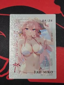 Yae Miko Genshin Impact SSR-10 IKA QIANSE Goddess Story Card Waifu Anime Trading - Image 1