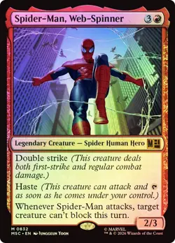 Spider-Man, Web-Spinner Foil Marvel Super Heroes NM MTG - Image 1