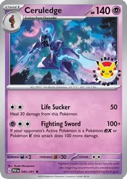 Ceruledge (Cosmos Holo) 040/091 Promo Pokemon Card Near Mint - Image 1