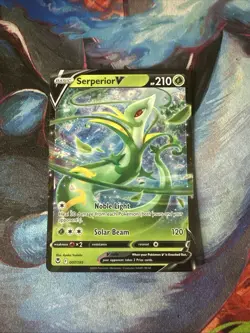 Serperior V (7/195) Full-Art Holo Foil Pokemon Sword And Shield NM - Image 1