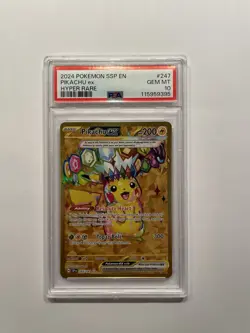2024 POKEMON SSP EN - SURGING SPARKS - #247 PIKACHU EX - HYPER RARE - PSA 10 - Image 1