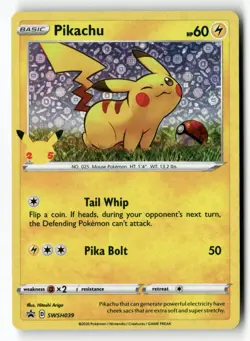 Pikachu SWSH039 Holo Promo Sword & Shield Promo Pokemon Near Mint - Image 1