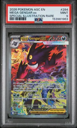 2026 POKEMON ASC EN-ASCENDED HEROES #284 MEGA GENGAR EX PSA 9 - Image 1