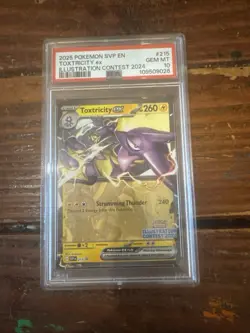 2025 Pokemon Svp En Toxtricity Ex 215 Psa 10 Illustration Contest Gem Mint - Image 1