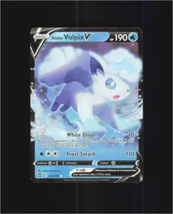 Alolan Vulpix V 033/195 Holo V Rare Silver Tempest Pokemon Moderately Played - Image 1