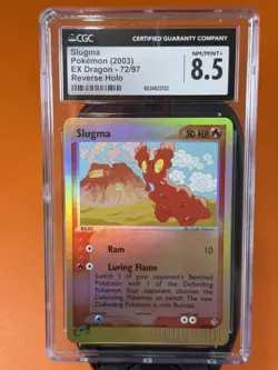 Pokemon Slugma EX Dragon 72/97 Reverse Holo CGC 8.5 - Image 1