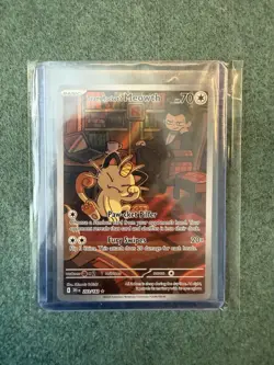 Pokemon TCG Team Rockets Meowth Card 203/182 Destined Rivals Set - Image 3