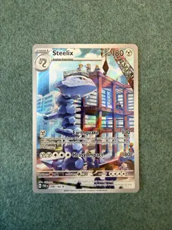 Pokemon TCG Steelix Paradox Rift Holo Card 208/182 Illustration Rare - Image 1