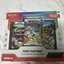 Pokemon TCG First Partner Illustration Collection Series 2 Box + 3 Promo Cards - Image 1