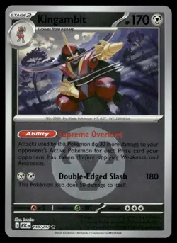 Pokemon Cards Kingambit Energy Symbol Pattern 148/217 Ascended Heroes Holo NM - Image 1