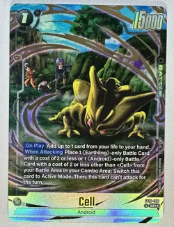 Dragon Ball Super Card Game Cell FB10-108 FB10 SR Battle Holo 15000 - Image 1