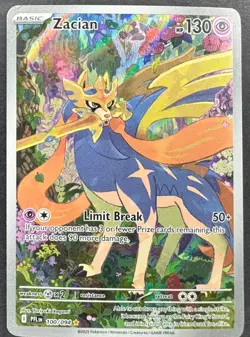 Zacian 100/094 NM ME02 Phantasmal Flames Pokemon TCG Illustration Rare Holo - Image 1