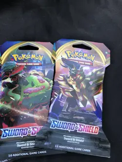 Lot Of 6 Pokemon Packs Trading Game Cards Sealed Sword And Shield Steam Siege - Image 4