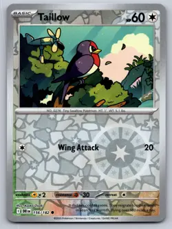Taillow 156/182 Common Destined Rivals Pokemon Reverse Holo Near Mint - Image 1