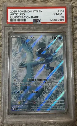 Pokemon Articuno holo 2025 Journey Together 161/159 Illustration Rare PSA 10 - Image 1