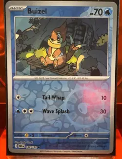 Buizel SV10: Destined Rivals Pokemon 57/182 Reverse Holo NM+ - Image 1