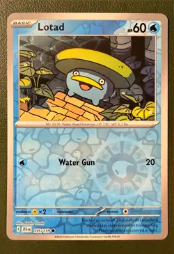 Pokemon TCG Lotad 35/159 Journey Together SV9 Reverse Holo NM - Image 1