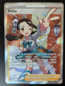 Pokemon Frida Trainer Full Art Deutsch 189/195 Silberne Sturmwinde NM - Image 1