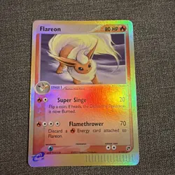 Pokemon TCG Flareon Reverse Holo 5/100 EX Sandstorm great condition. - Image 1