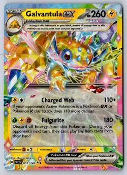 Galvantula ex 51/142 Double Rare Stellar Crown Pokemon Near Mint - Image 1