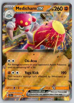 Medicham ex 80/142 Double Rare Stellar Crown Pokemon Near Mint - Image 1