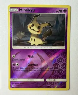 Pokemon Co Mimikyu 58/145 SM Guardians Rising Reverse Holo Rare Eng - Image 1