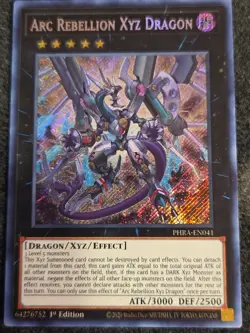 Yu-Gi-Oh Arc Rebellion Xyz Dragon PHRA - EN041 Secret Rare 1st Edition NM - Image 1