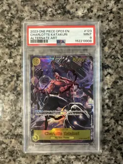 2023 One Piece Op03 Charlotte Katakuri Alternate Art #123 Psa 9 - Image 1