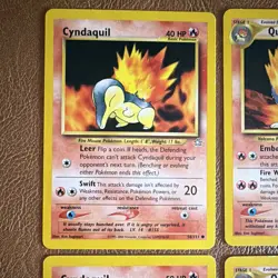 Pokemon TCG WOTC Neo Genesis Lot (4) Cyndaquil/Quilava Eng 2000 56/111 - Image 2