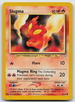 Slugma 53/64 Common Neo Revelation Pokemon Unlimited Lightly Played - Image 1