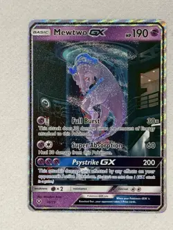 2017 Pokemon TCG Mewtwo GX 78/73 Full Art Shining Legends - Image 3