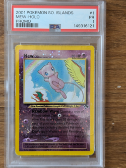 2001 Pokemon Southern Islands Promo PSA 1 Mew Holo Reverse Cosmos FRESH NEW SLAB - Image 1