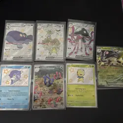 Pokemon TCG Paldean Fates Lot of 7 Cards Baby Shinies, Full arts, IR. ALL NM - Image 1